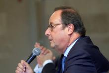 L'ancien président François Hollande lors d'un meeting à Blois, le 14 octobre 2018
