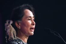 La dirigeante birmane Aung San Suu Kyi au sommet de l'Asean à Singapour le 12 novembre 2018