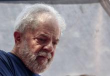 L'ex-président brésilien (2003-2011) Luiz Inacio Lula da Silva à Sao Bernardo do Campo le 7 avril 2018.