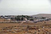 Vue d'ensemble de la colonie israélienne de Mitzpe Kramim, près de Ramallah en Cisjordanie occupée, le 29 août 2018