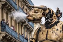 Astérion le Minotaure dans les rues de Toulouse le 2 novembre 2018