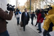 L'un des avocats d'"El Chapo", Jeffrey Lichtman, arrive au tribunal fédéral de Brooklyn, le 14 novembre 2018