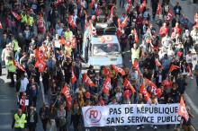 Manifestation des agents de la fonction publique, le 10 octobre 2017 à Bordeaux