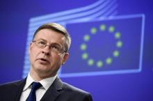 Le vice-président de la Commission européenne, Valdis Dombrovskis à Bruxelles, le 20 juin 2018