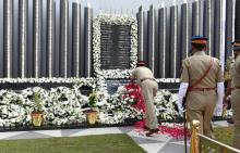 Commémoration du 10e anniversaire des attentats de 2008 à Bombay, le 26 novembre 2018 en Inde