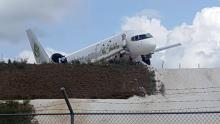Un appareil de Fly Jamaica Airways atterri en urgence à l'aéroport de Georgetown, capitale du Guyana, le 9 novembre 2018