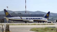 Un avion Ryanair sur le tarmac de l'aéroport de Marseille Provence, le 28 septembre 2010