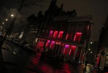 Quartier rouge d'Amsterdam aux Pays-Bas, le 21 décembre 2012