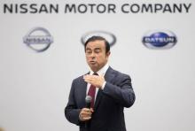 Carlos Ghosn, président du conseil d'administration de Nissan, donne une conférence de presse à Détroit aux Etats-Unis, le 11 janvier 2016