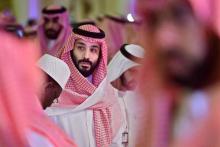 Le prince héritier saoudien Mohammed ben Salmane, lors d'une conférence économique le 24 octobre 2018 à Ryad