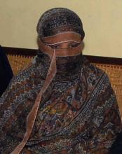 La Pakistanaise chrétienne Asia Bibi à la prison de Sheikhupura, le 20 novembre 2010 au Pakistan