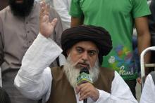 Khadim Hussain Rizvi, le chef du parti islamise Tehreek-e-Labaik Pakistan