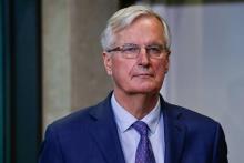 Michel Barnier, négociateur en chef de l'UE pour le Brexit, s'adresse à la presse à Bruxelles, le 14 novembre 2018