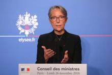 La ministre des Transports Elisabeth Borne le 26 novembre 2018 à Paris