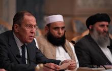 Le ministre russe des Affaires étrangères Sergueï Lavrov à l'ouverture d'une réunion à Moscou sur l'Afghanistan, le 9 novembre 2018