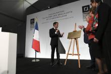 Emmanuel Macron inaugue le musée rénové des Beaux-arts et d'archéologie à Besançon, le 16 novembre 2018