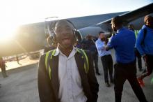 Des Haïtiens de retour du Chili à l'aéroport de Port-au-Prince le 7 novembre 2018
