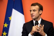 Le président français Emmanuel Macron à Lens, le 9 novembre 2018