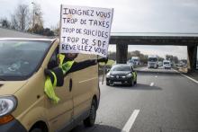 Un manifestant du mouvement des "gilets jaunes" à Rennes, le 20 novembre 2018