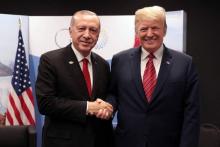 Les présidents turc Recep Tayyip Erdogan et américain Donald Trump, à Buenos Aires le 1er décembre 2018