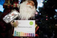 Un kit ADN, dernier cadeau à la mode aux Etats-Unis pour les Américains en quête de leurs origines, à Washington le 19 décembre 2018