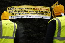 Manifestation d'agriculteurs contre l'importation d'huile de palme en France, le 27 novembre 2018