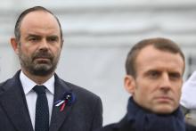 Le Premier ministre Edouard Philippe (à gauche) et le président Emmanuel Macron, le 11 novembre 2018 à Paris