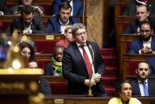 Jean-Luc Mélenchon lors des questions au gouvernement à l'Assemblée nationale, le 12 décembre 2018