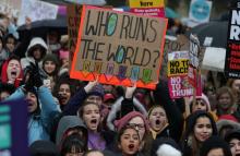 La Marche des Femmes à Londres, le 21 janvier 2018 pour dénoncer le harcèlement sexuel