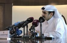 Le nouveau ministre qatari de l'Energie, Saad Al-Kaabi, lors d'une conférence de presse sur le retrait du Qatar de l'Oorganisation des pays exportateurs de pétrole (Opep), le 3 décembre 2018