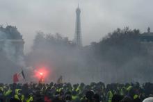 Manifestation de gilets jaunes, le 1er décembre 2018 sur les Champs-Elysées, à Paris
