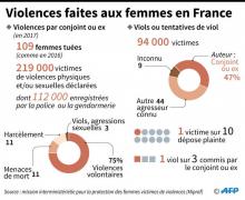 Données sur les violences faites aux femmes en France en 2017