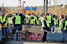 Un blocage de péage à Villefranche de Lauragais, le 8 décembre 2018
