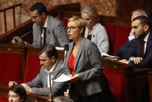 Clémentine Autain, députée La France insoumise (LFI), le 7 novembre 2018 à l'Assemblée nationale à Paris