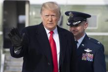 Le président américain Donald Trump à la Joint Base Andrews, dans le Maryland, le 8 décembre 2018