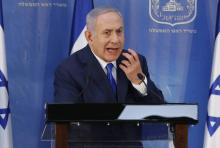 Le Premier ministre israélien Benjamin Netanyahu lors d'une conférence de presse à Tel-Aviv, le 4 décembre 2018