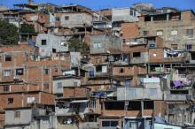 Un quartier défavorisé, le 20 mai 2018 à la périphérie de Sao Paulo, au Brésil