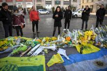 Les supporters du FC Nantes rendent hommage à Emiliano Sala, à Nantes, le 23 janvier 2019