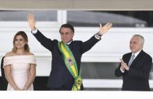 Préparation pour la cérémonie d'investiture du nouveau président Jair Bolsonaro dans les rues de Brasilia, le 31 décembre 2018