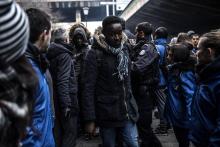 Un campement de migrants à Paris le 10 janvier 2019