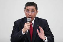 Hiroto Saikawa, président de Nissan lors d'une conférence de presse, à Yokohama, le 17 décembre 2018