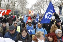 Des retraités manifestent à Paris le 31 janvier 2019 pour réclamer une "augmentation généralisée" de leurs pensions