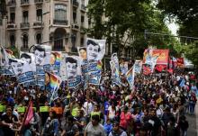 Manifestation contre les mesures économiques du président argentin Mauricio Macri, le 10 janvier 2019 à Buenos Aires
