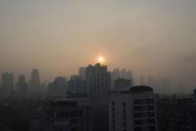 Un nuage de pollution recouvre Bangkok le 14 janvier 2019