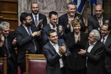 Le Premier ministre grec Alexis Tsipras au Parlement à Athènes, le 15 janvier 2019