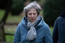La Première ministre britannique Theresa May, le 13 jnavier 2019 près de Maidenhead, à l'ouest de Londres