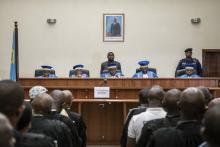 Les juges de la Cour constitutionnelle de la République démocratique du Congo (RDC), le 19 janvier 2019 à Kinshasa