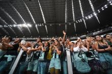 Des supportrices de la Juventus, ici lors du choc contre la Lazio à Turin, le 25 août 2018, sont hostiles à la délocalisation de la Supercoupe d'Italie