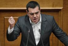 Le Premier ministre grec Alexis Tsipras au Parlement à Athènes le 15 janvier 2019