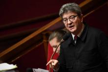 Jean-Luc Mélenchon, chef de file de La France Insoumise, à l'Assemblée nationale, le 20 décembre 2018 à Paris